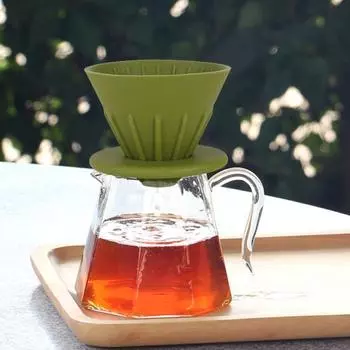 Чашка с фильтром для кофе. Полезно с подстаканником. Износостойкая чашка с фильтром для капельного кофе. Конусная чашка для капельного кофе. Фильтр для кофе на 1-2 человека. Чашка для капельного кофе. красный