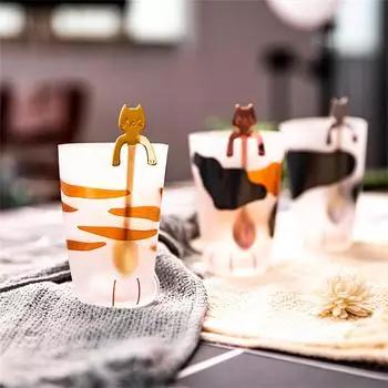 Чашка с кошачьей лапкой, молочная стеклянная чашка, милая кружка с принтом кошачьей лапки и когтей для кофе, детские молочные стеклянные чашки, индивидуальная молочная чашка 301-400ml