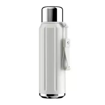 Чашка со стаканом воды, внутренняя термос из нержавеющей стали 316, 600 мл, дорожная кружка большой емкости 600ml белый