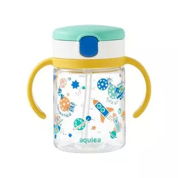 Чашка соломенная Richell AQ 200мл + тип, зеленая, 1 шт.