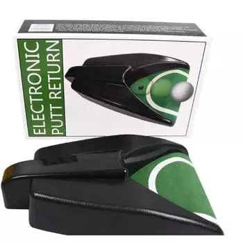 Чашка толкателя с автоматическим возвратом для гольфа, Спорт на открытом воздухе, Офисный сад, Автоматический тренировочный инструмент, Устройство возврата мяча для гольфа, Вспомогательное оборудование чёрный