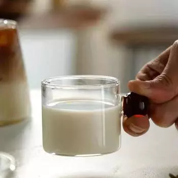 Чашки для эспрессо 110 мл, маленькая чашка для дома, стеклянная ручка с шариком, кофейная чашка, чашка для чая и воды, термостойкие стеклянные чашки для сока, кружка для украшения стола 110ml