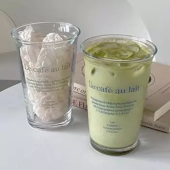 Чашки для кофе Кружки для чистой воды Чашки для эспрессо Идеальные стеклянные кружки для чая Термостойкие стаканы Идеальный подарок для друзей 350ml
