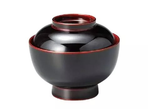 Чашу также можно использовать как тарелку или маленькую миску Plain Zoni Tamauchi vermilion 13 см Лакированная ручная роспись Сделано в Японии J-kitchens (Можно миску) (1 клиент)