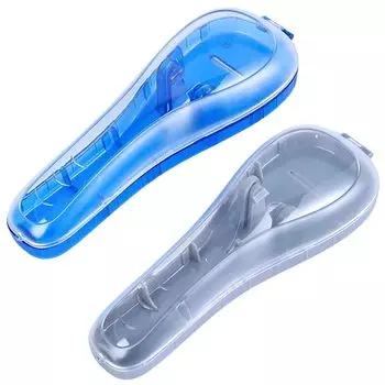 CHASO Набор из 2 держателей для бритв Пластиковый футляр для бритв Дорожный чехол для бритв Деловой чехол для бритв Держатель для бритв Серый Синий Т-образный