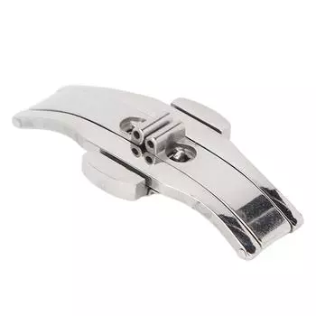 Часовая пряжка-бабочка из нержавеющей стали, гладкая поверхность, универсальная складная застежка для ремонта