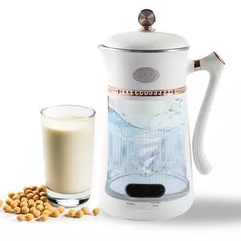 Часовой механизм MACOLAUDER для приготовления соевого молока, соевого супа, каши, блендера, не требующего фильтрации, нержавеющая сталь 304, 2 часа сохранения тепла, тихий 12