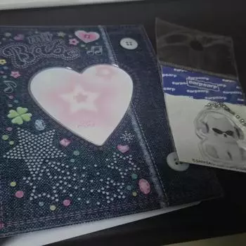 Часовой мотив 2-уровневая джинсовая коллекционная книга