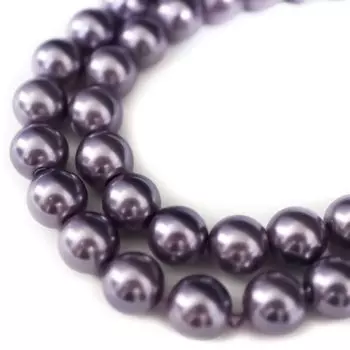 Части жемчуга из ракушек Фиолетовые бусины ручной работы для аксессуаров Отверстие 8 мм Двойное отверстие Оригинальная жемчужина Характеристики Использует порошок из ракушек Продается в ряд фиолетовый