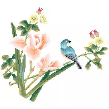 Частичная вышивка бисером печатный 9CT цветок вышивка крестом набор для домашнего искусства # 4