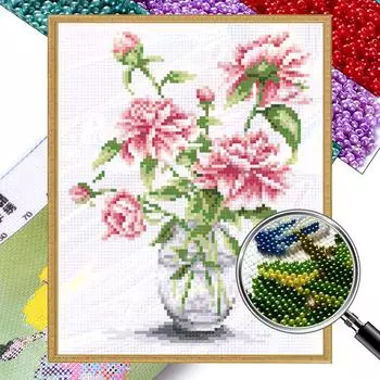 Частичная вышивка бисером печатный 9CT цветок вышивка крестом набор для домашнего декора искусство 1
