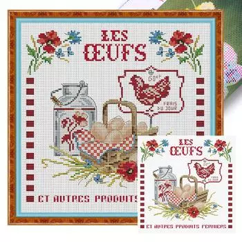 Частичная вышивка Эко-хлопковая нить 11CT Печатная еда Набор для вышивки крестом Искусство AU 5372