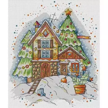 Частичная вышивка Эко-хлопковая нить 14CT Печатный набор для вышивки крестом FA534