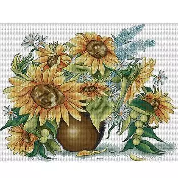 Частичная вышивка Эко-хлопковая нить 14CT Счетный цветок набор для вышивки крестом AU HA187