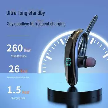 Частная модель Bluetooth-гарнитуры K20-1: Беспроводные, сверхдлительное время ожидания, одно ухо, двойной микрофон, шумоподавление ENC, цифровой дисплей K20 Bag чёрный