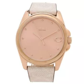 Часы 36 мм Signature Quartz Rose Gold Beige COACH 14504113 Canvas [Coach] Женские [Товар]