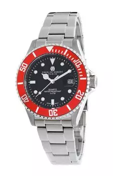 Часы 3 Hand Date 4028 Silver [Charles Hubert] Мужские чёрный