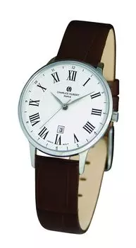 Часы 3 Hand Date Brown [Charles Hubert] 7037-W белый