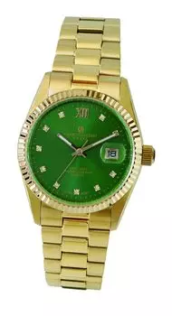 Часы 3 Hand Date Gold [Charles Hubert] 4036-G Мужские зелёный