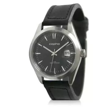 Часы 40 Time BASIC TIME 40 Кожа Черный x Черный Черный [Kopuha] (Базовый 40) Мужской