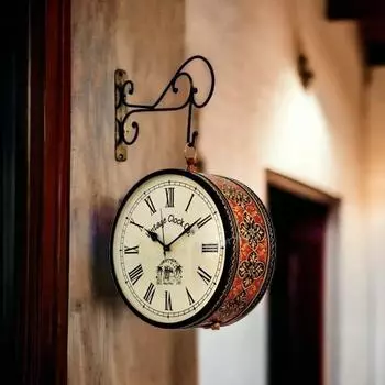 Часы Абстрактные Железные Станции Аналоговые Часы (10 х 10 дюймов, циферблат: 10 дюймов, Многоцветный)