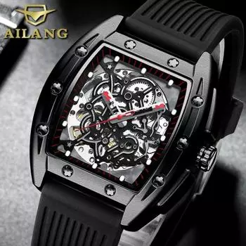 Часы AILANG Мужские скелетонизированные автоматические механические часы Мужские часы