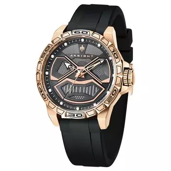 Часы AKNIGHT из нержавеющей стали, водонепроницаемые, кварцевые, с силиконовым ремешком, спортивные, повседневные, модные, деловые, мужские часы…