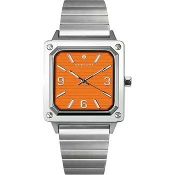 Часы AKNIGHT Популярные Водонепроницаемые Аналоговые Кварцевые Деловые Наручные Часы Из Нержавеющей Стали Подарочные Большие Легко Читаемые Квадратные Мужские Часы