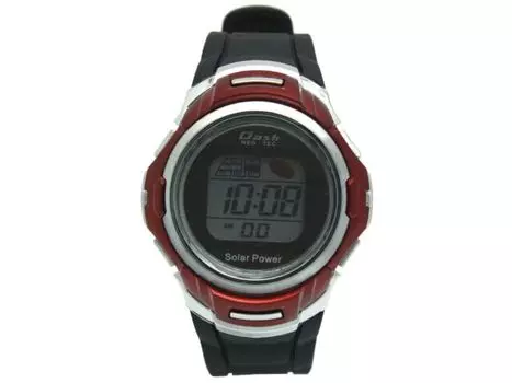 Часы ALIAS Digital Dash Solar мужские с красным черным уретановым ремешком AD06717-SOL-11 НОВЫЕ
