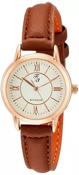 Часы ALIAS Solar F3 Analog с водонепроницаемым кожаным ремешком FP009BR2S коричневые женские коричневый