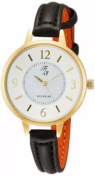 Часы ALIAS Solar F3 Analog с водонепроницаемым кожаным ремешком FP010BK1S черные женские чёрный