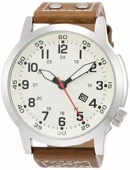 Часы Analog Daddy Date Display Leather Strap Brown [Fieldwork] FDC102-2 Мужские коричневый