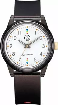 Часы Analog Smile Solar Matching Style Водонепроницаемый уретановый ремень Черный [Citizen Q&Q] RP26-010 Мужские чёрный
