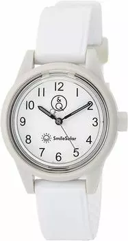 Часы Analog Smile Solar Водонепроницаемый уретановый ремень Белый [Citizen Q&Q] RP01-014 Женские белый