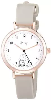 Часы Analog Snoopy Водонепроницаемый силиконовый ремень Серый [Fieldwork] PNT023-2 Женские серый