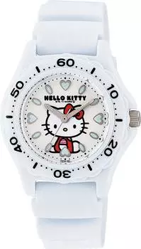 Часы Аналоговые Hello Kitty Водонепроницаемый Ремешок Из Уретана Белый [Citizen Q&Q] VQ75-431 Женские