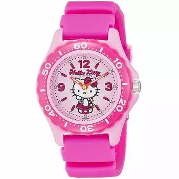 Часы Аналоговые Hello Kitty Водонепроницаемый Ремешок Из Уретана Розовый [Citizen Q&Q] VQ75-230 Женские