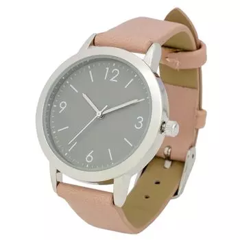 Часы аналоговые кожаный ремешок розовый Malibu [Fieldwork] женские PP010-3