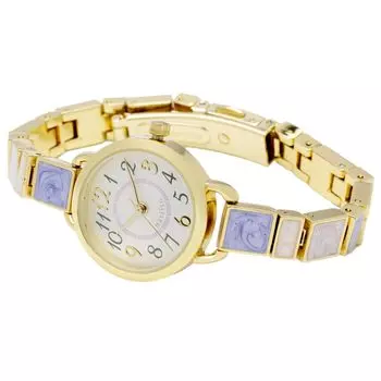 Часы аналоговые металлические браслет без никеля фиолетовый NF олень [Fieldwork] женские YM089-3 фиолетовый