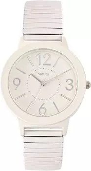 Часы аналоговые металлические ремни меха ремень меха из нержавеющей стали один цвет Sofujah белый [Fieldwork] женские JN040-1 белый