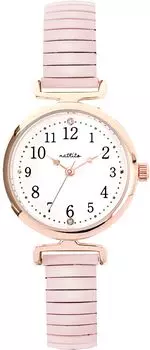 Часы аналоговые с металлическим ремешком, меха, ремень, меха, нержавеющая сталь, 5 АТМ, водонепроницаемые, водонепроницаемые, часы WP Nadi розовые [Fieldwork] женские MKJ3015-2