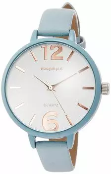 Часы аналоговые с тонким кожаным ремешком синего цвета [Fieldwork] DT154-3 женские