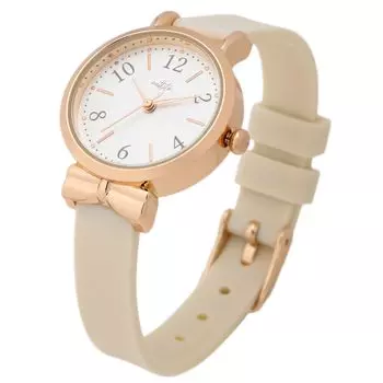 Часы аналоговые силиконовый ремешок белый [Fieldwork] женские M098-1 белый