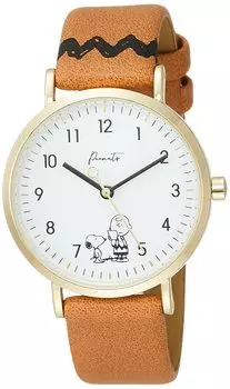Часы аналоговые Snoopy ремень печати часы кожаный ремень белый циферблат коричневый [Fieldwork] PNT018-2 женские коричневый