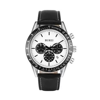 Часы Аналоговый хронограф Кожаный ремешок Водонепроницаемые кварцевые часы Простые Дата Стильные часы Подарочные [Baosho] Мужские Мужские Мужские