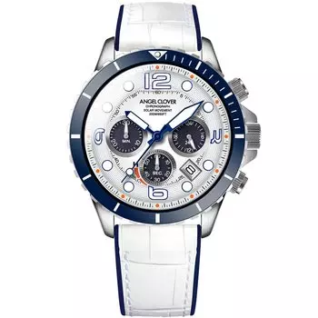 Часы Angel Clover TIME CRAFT DIVER Белый циферблат Нержавеющая сталь Солнечная батарея 45MM Обычная гарантия [Angel Clover] TCD45SWH-WH Мужские белый