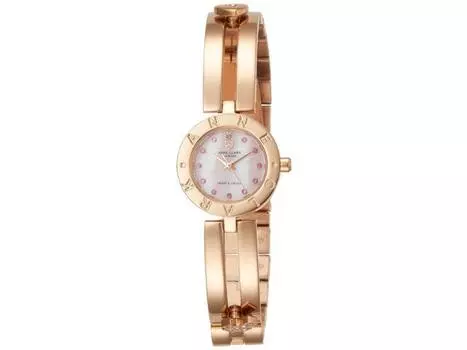 Часы ANNE CLARK AM-1020-17PG женские, корпус из нержавеющей стали, золотистый, розовая оболочка