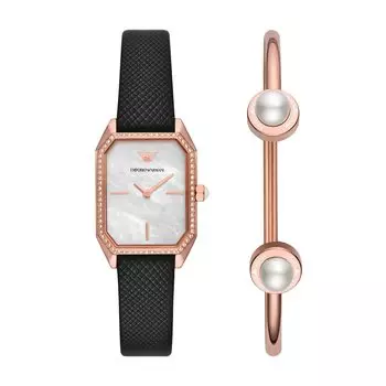 Часы AR80068SET Черные [Emporio Armani] Женские