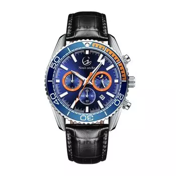 arche Business Нержавеющая сталь Памятный кожаный ремешок Мужские часы Noa s, Кварцевые, Стальные, Легко читаемый циферблат, Люминесцентные, Водонепроницаемые, Мужские часы, Подарок, белый