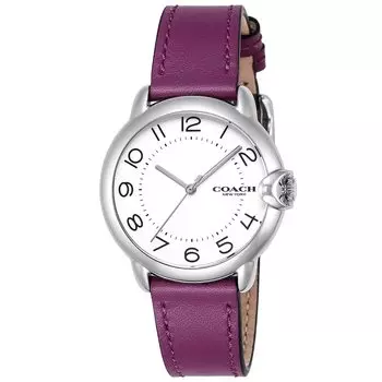 Часы ARDEN Silver Dial Stainless Steel Quartz 36MM Watch 14503610 Purple [Coach] Женские [Товар] фиолетовый